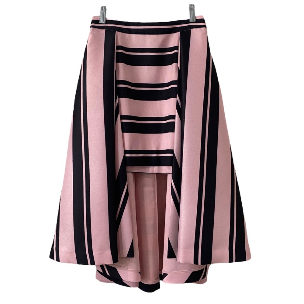 Halston Heritage Women's Hi-lo Printed Structured Skirt sz 2